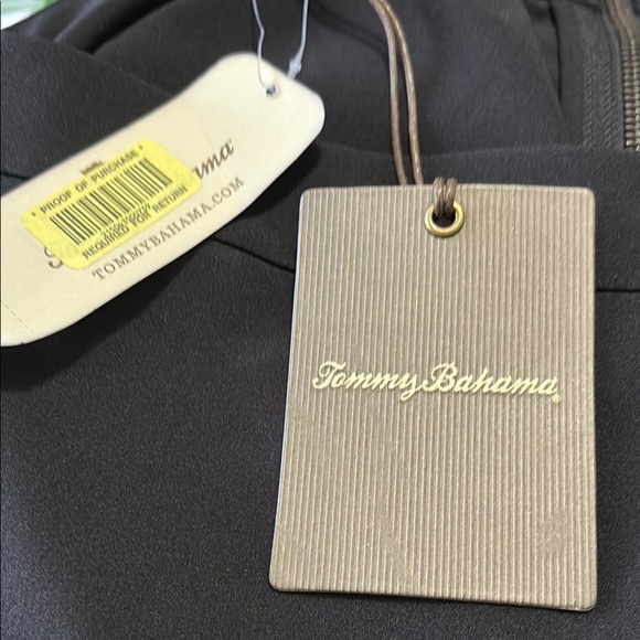 NWT. Tommy Bahama Black Wide Leg Pants with Textured Fabric NEW WITH TAGS - Picture 8 of 8